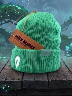 Alien Beanie in Bright Green